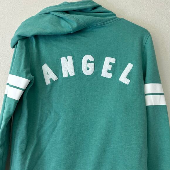 Victoria’s Secret full zip hoodie Angel spell out on back Varsity lounge prep XS - Picture 2 of 11